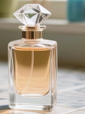 Glass bottle body and stopper in the source photo at 100%